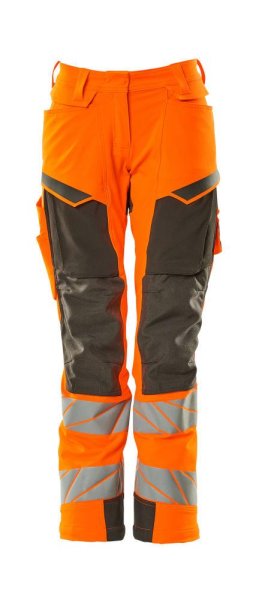 Zoom bild av Dam byxor med knäfickor, orange/mörk antracite