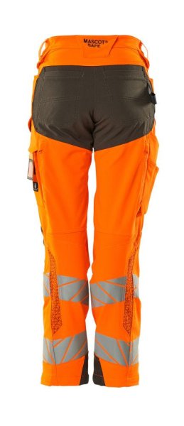 Zoom bild av Dam byxor med knäfickor, orange/mörk antracite