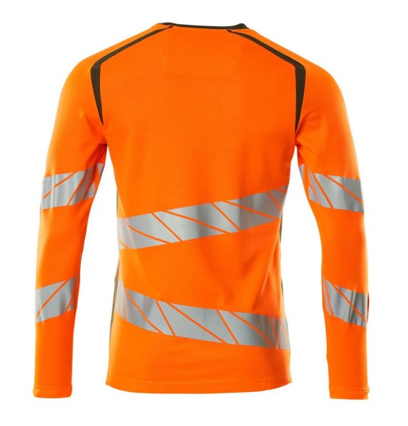Zoom bild av Långärmad t-shirt, orange/mossgrön
