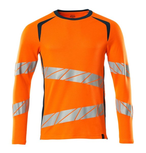 Zoom bild av Långärmad t-shirt, orange/petrolium