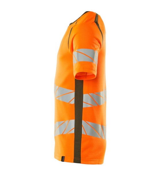 Zoom bild av Kortärmad t-shirt, orange/mossgrön