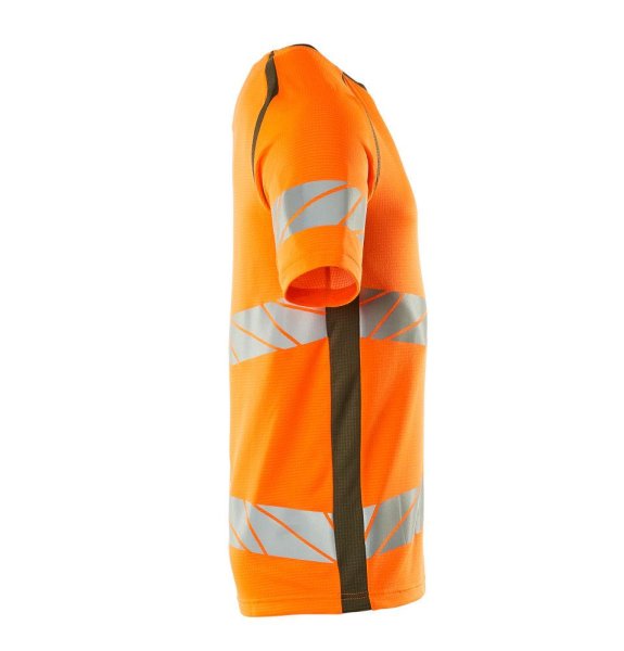 Zoom bild av Kortärmad t-shirt, orange/mossgrön