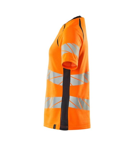 Zoom bild av Dam kortärmad t-shirt, orange/mörk marin