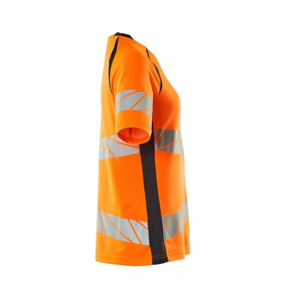 Zoom bild av Dam kortärmad t-shirt, orange/mörk marin