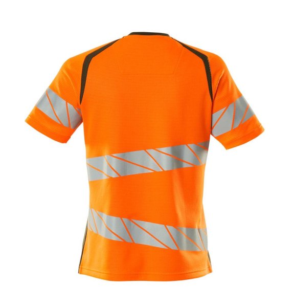 Zoom bild av Dam kortärmad t-shirt, orange/mossgrön