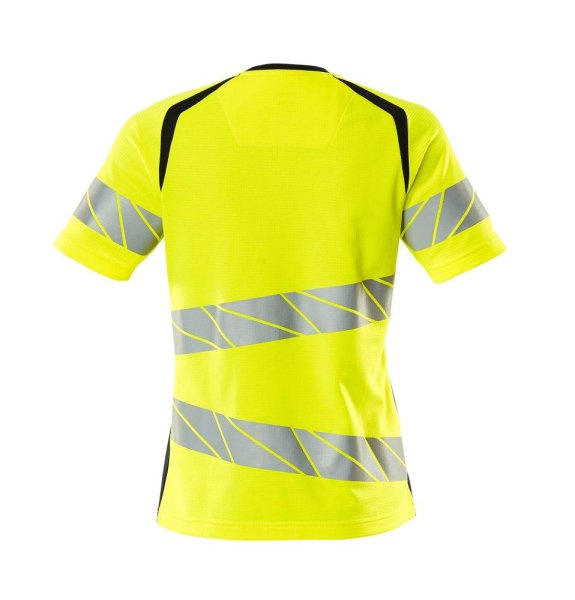 Zoom bild av Dam kortärmad t-shirt, gul/mörk marin