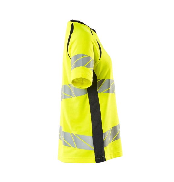Zoom bild av Dam kortärmad t-shirt, gul/mörk marin