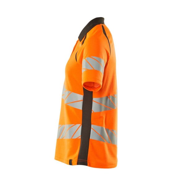 Zoom bild av Dam kortärmad piké, orange/mörk antracite