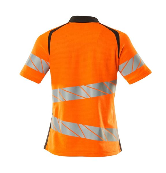 Zoom bild av Dam kortärmad piké, orange/mörk antracite