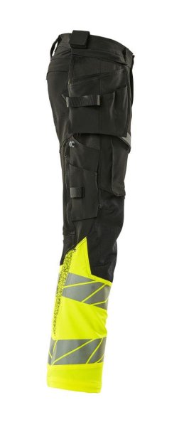 Zoom bild av Byxor med hängfickor, svart/röd