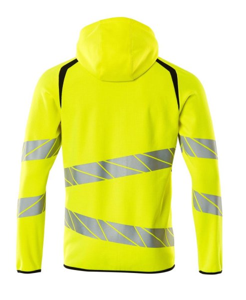 Zoom bild av Huvtröja med blixtlås, gul/svart