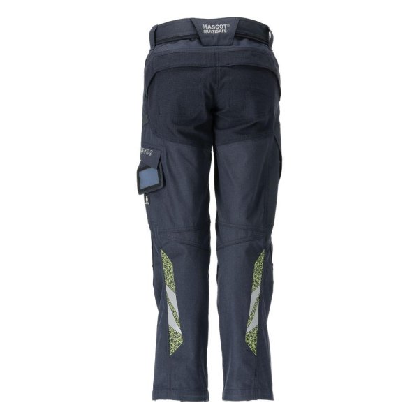 Zoom bild av Dam byxor med knäfickor, mörk marin