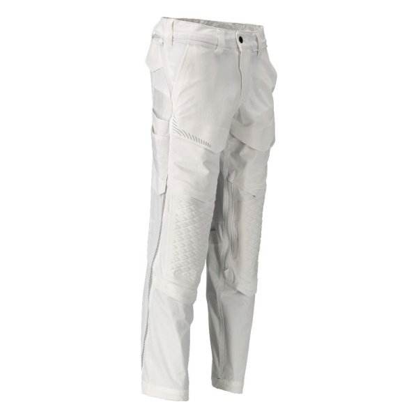 Zoom bild av Byxor med knäfickor målare, vit