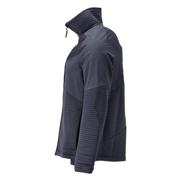 Zoom bild av Fleecetröja med zip och foder | Mörk Marin