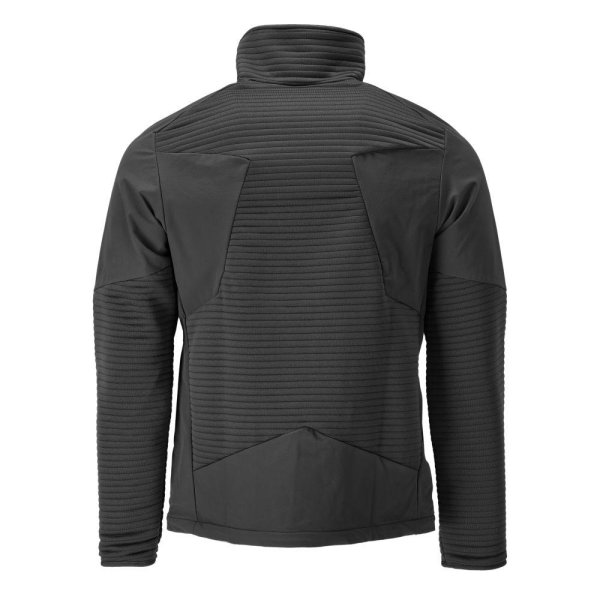 Zoom bild av Fleecetröja med zip och foder | Svart