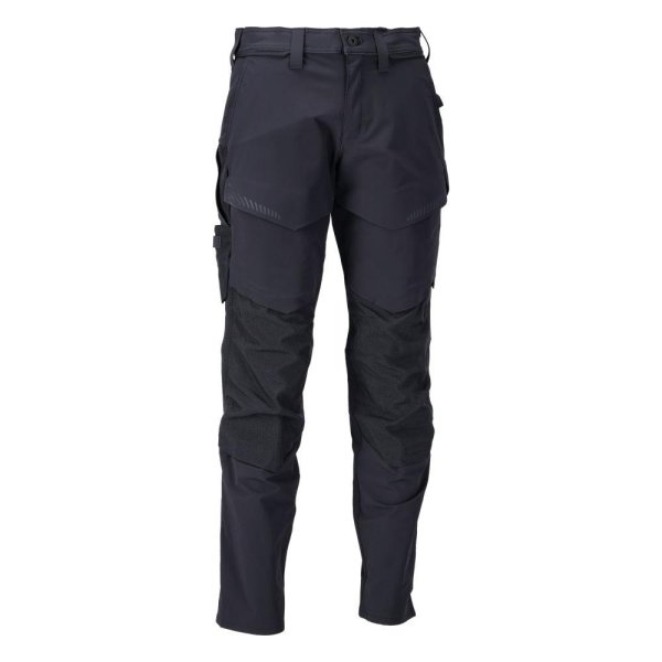 Zoom bild av Byxor med knäfickor, mörk marin