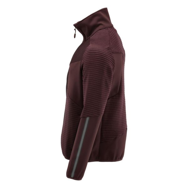 Zoom bild av Fleecetröja med blixtlås | Vinröd