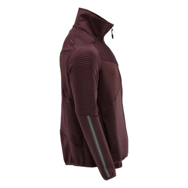 Zoom bild av Fleecetröja med blixtlås | Vinröd