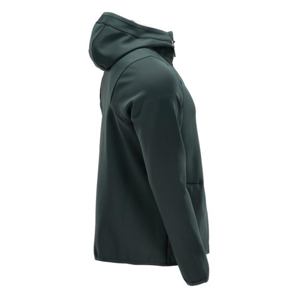 Zoom bild av Fleecetröja med huva, Herr | Skogsgrön