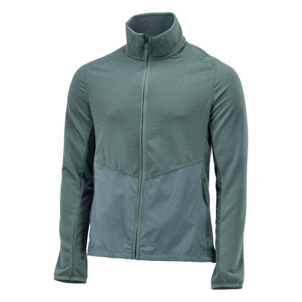 Zoom bild av Mikrofleece tröja med blixtlås Herr | Ljus Skogsgrön