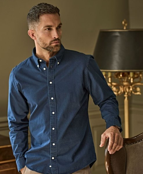 Zoom bild av Casual Twill Shirt Indigo