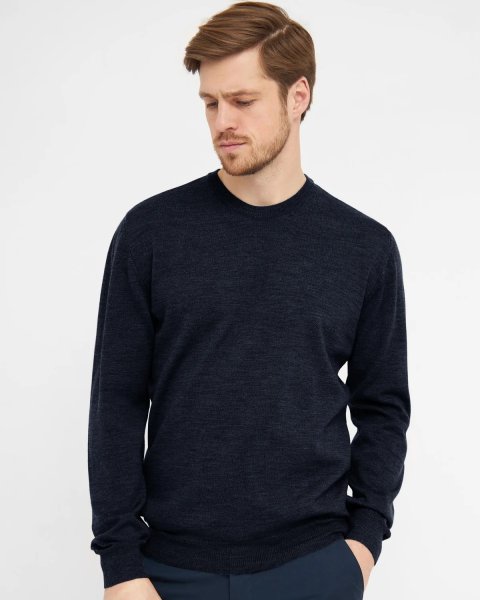 Zoom bild av Milan mens pullover round-neck, navy melange