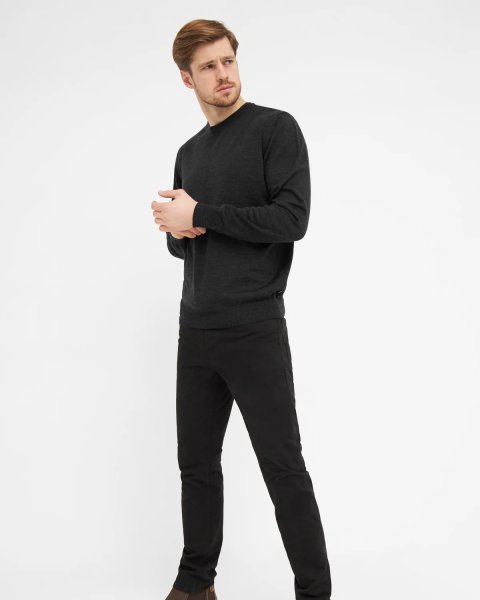 Zoom bild av Milan mens pullover round-neck, charcoale melange