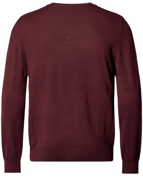 Zoom bild av Copenhagen mens pullover v-neck, burgundy melange