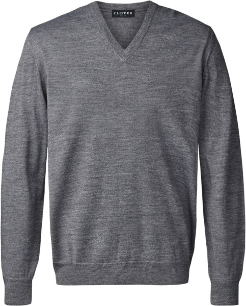 Zoom bild av Copenhagen mens pullover v-neck, stone grey melange