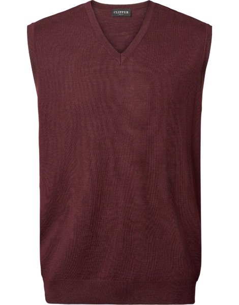 Zoom bild av Copenhagen mens slipover v-neck, burgundy melange
