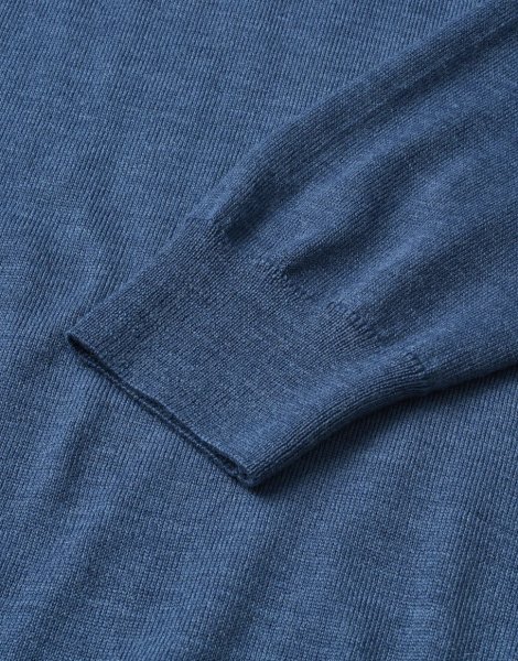 Zoom bild av Copenhagen mens pullover round-neck, dusty blue melange