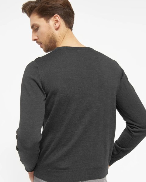Zoom bild av Copenhagen mens pullover round-neck slimfit, charcoale melange