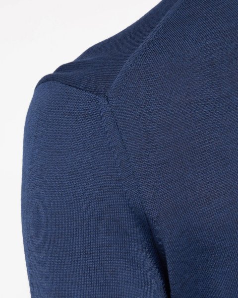 Zoom bild av Berlin mens pullover v-neck, dark blue melange