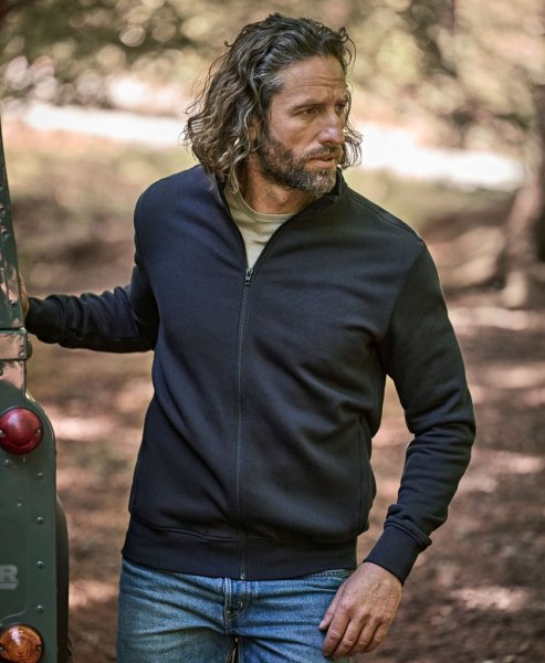 Zoom bild av Full Zip Sweat Cardigan, unisex Navy