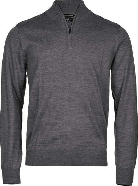 Zoom bild av Half Zip Knit Grey Melange