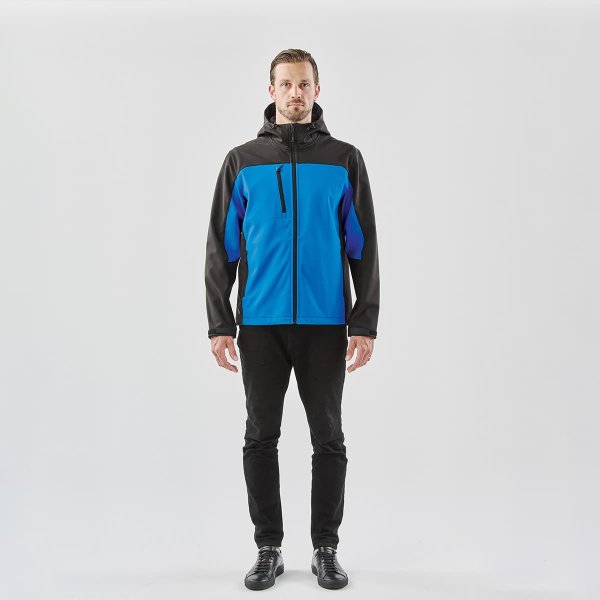 Zoom bild av Men's Cascades Softshell Hoody, azur/black