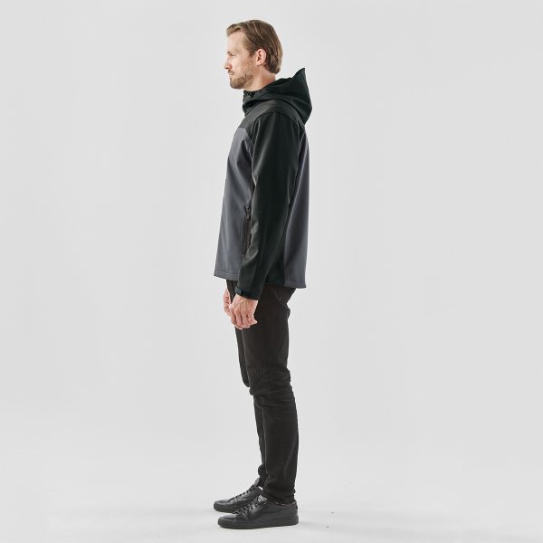 Zoom bild av Men's Cascades Softshell Hoody, dolphin/black