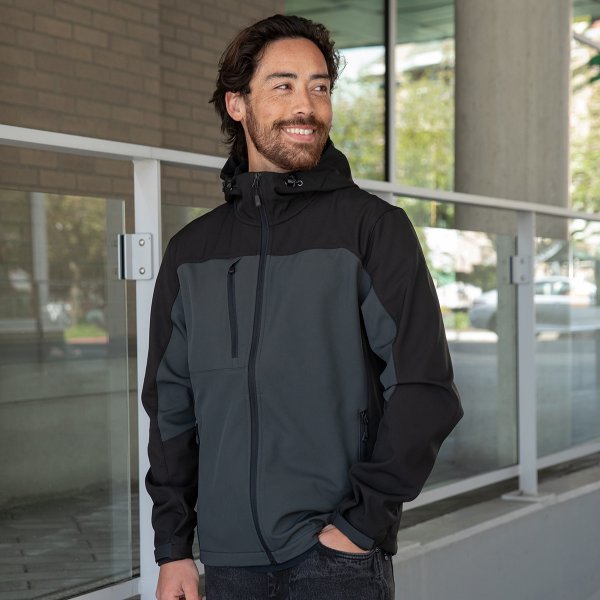 Zoom bild av Men's Cascades Softshell Hoody, dolphin/black