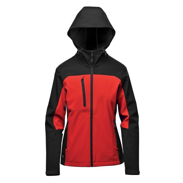 Zoom bild av Women's Cascades Softshell Hoody, red/black