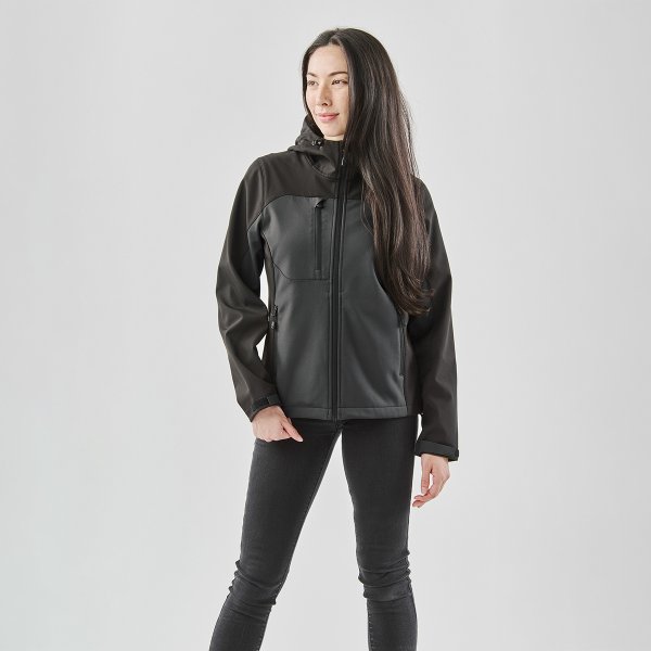 Zoom bild av Women's Cascades Softshell Hoody, dolphin/black