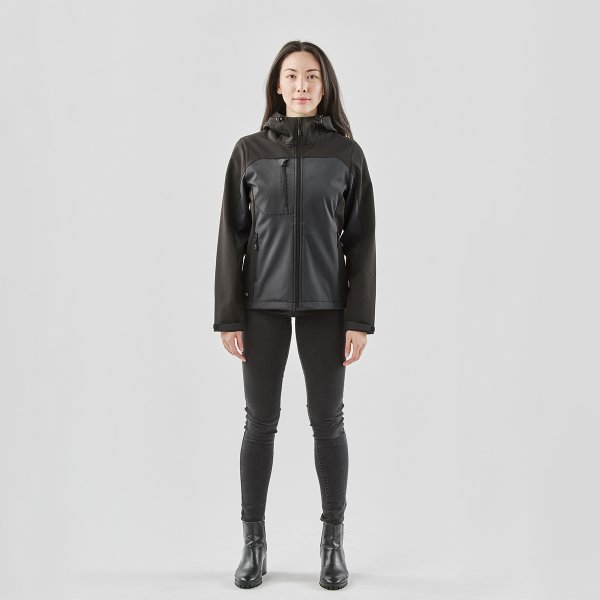 Zoom bild av Women's Cascades Softshell Hoody, dolphin/black