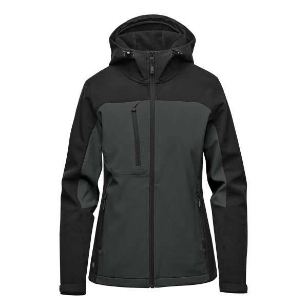 Zoom bild av Women's Cascades Softshell Hoody, dolphin/black