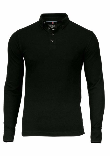 Zoom bild av Deluxe longsleeve polo, black