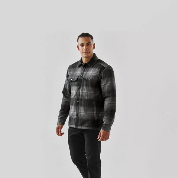 Zoom bild av Men's Highland Sherpa Lined Plaid Jacket, carbon