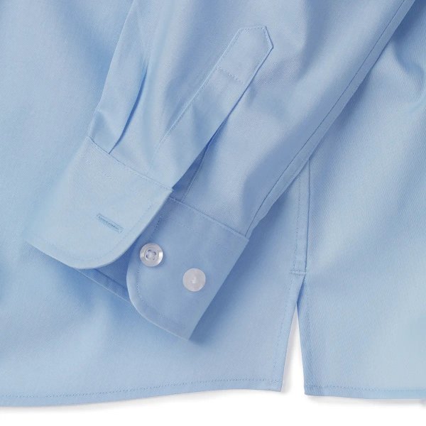 Zoom bild av Light blue female stretch twill shirt, loose fit