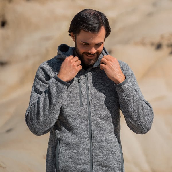 Zoom bild av Men's Avalante Full Zip Fleece Hoody, granite heather