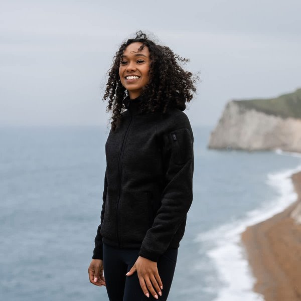 Zoom bild av Women's Avalante Full Zip Fleece Hoody, black heather