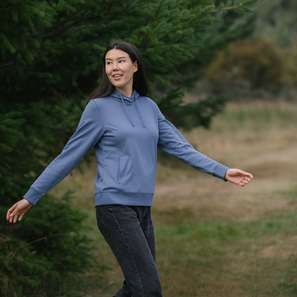 Zoom bild av Women's Stockton Fleece Pullover Hoody, retro blue