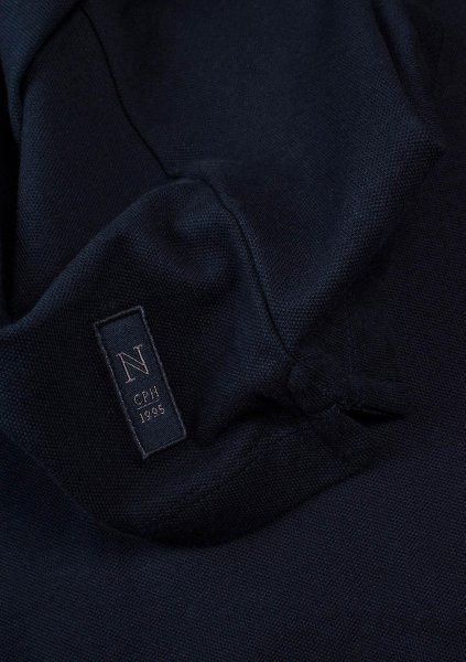 Zoom bild av Woman Stretch deluxe V-neck polo, navy