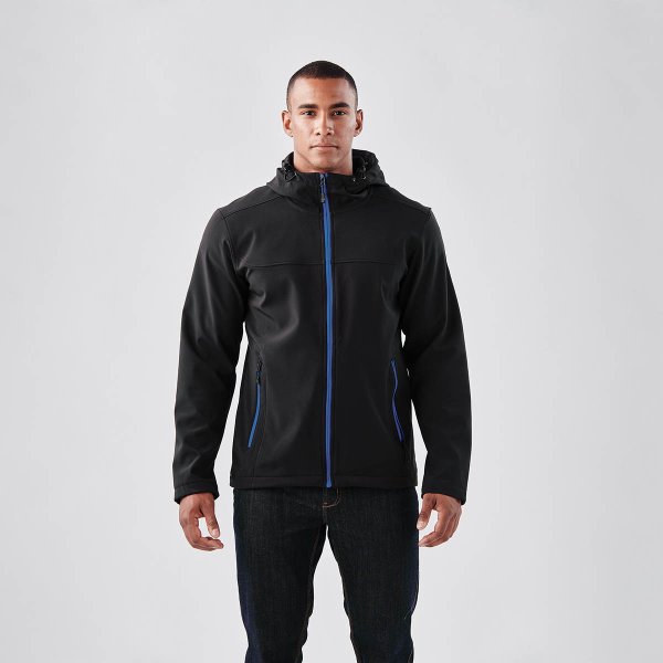 Zoom bild av Men's Orbiter Softshell Hoody, black/azur